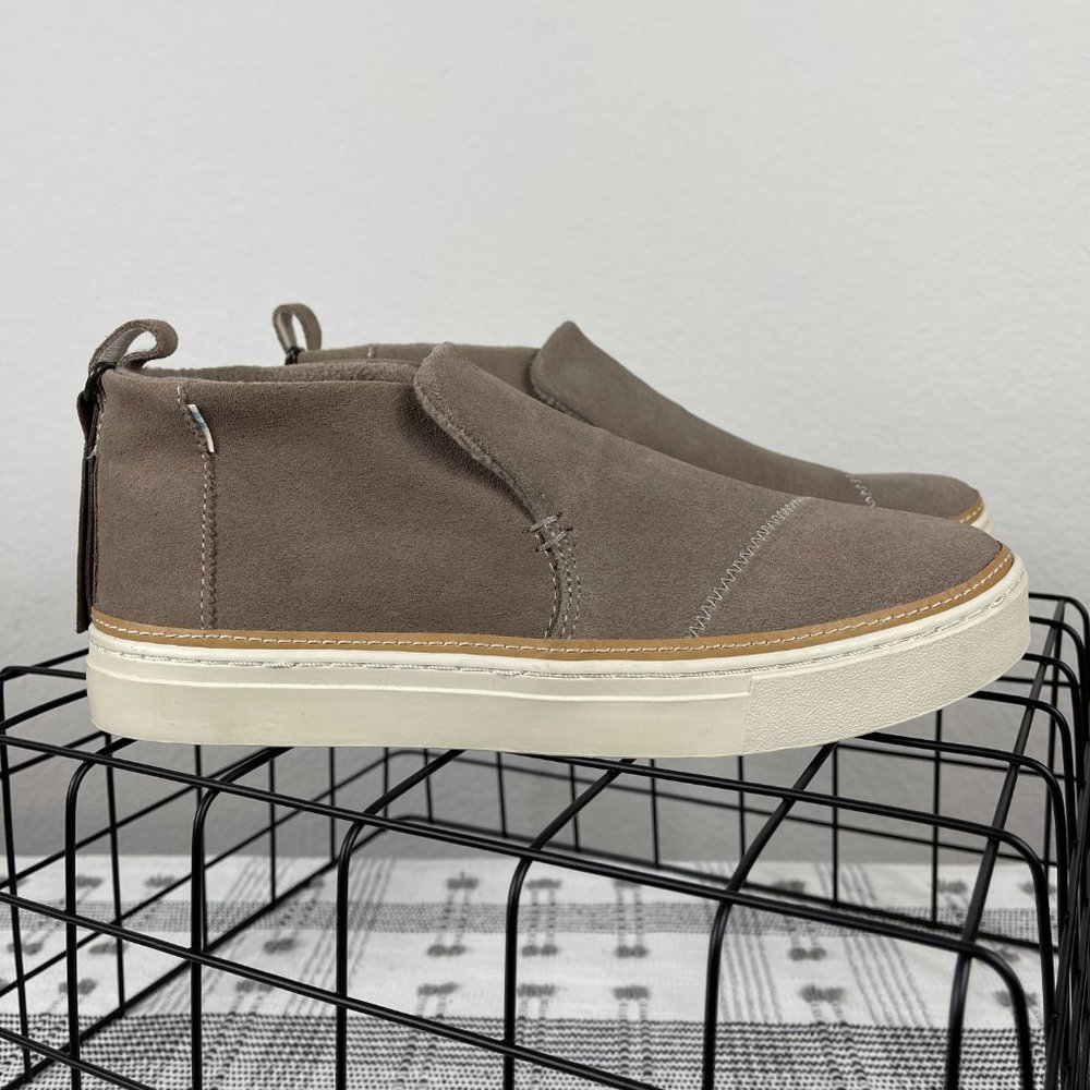 NEW Toms Women's Paxton Suede Slip On Shoes Taupe Ankle Boot Bootie Sneaker 9
